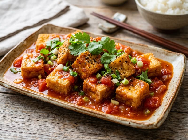 Đậu hũ sốt cà